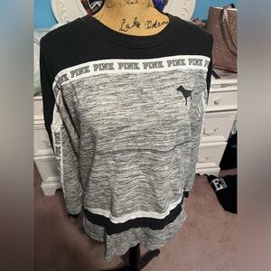 Pink black and gray sweater